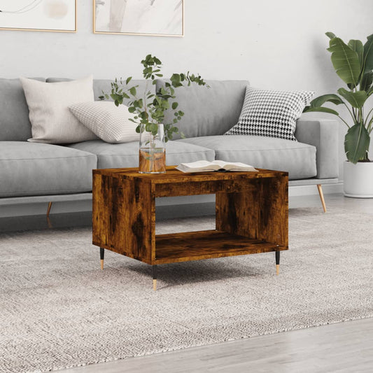 Coffee Table Smoked Oak 60x50x40 cm Engineered Wood