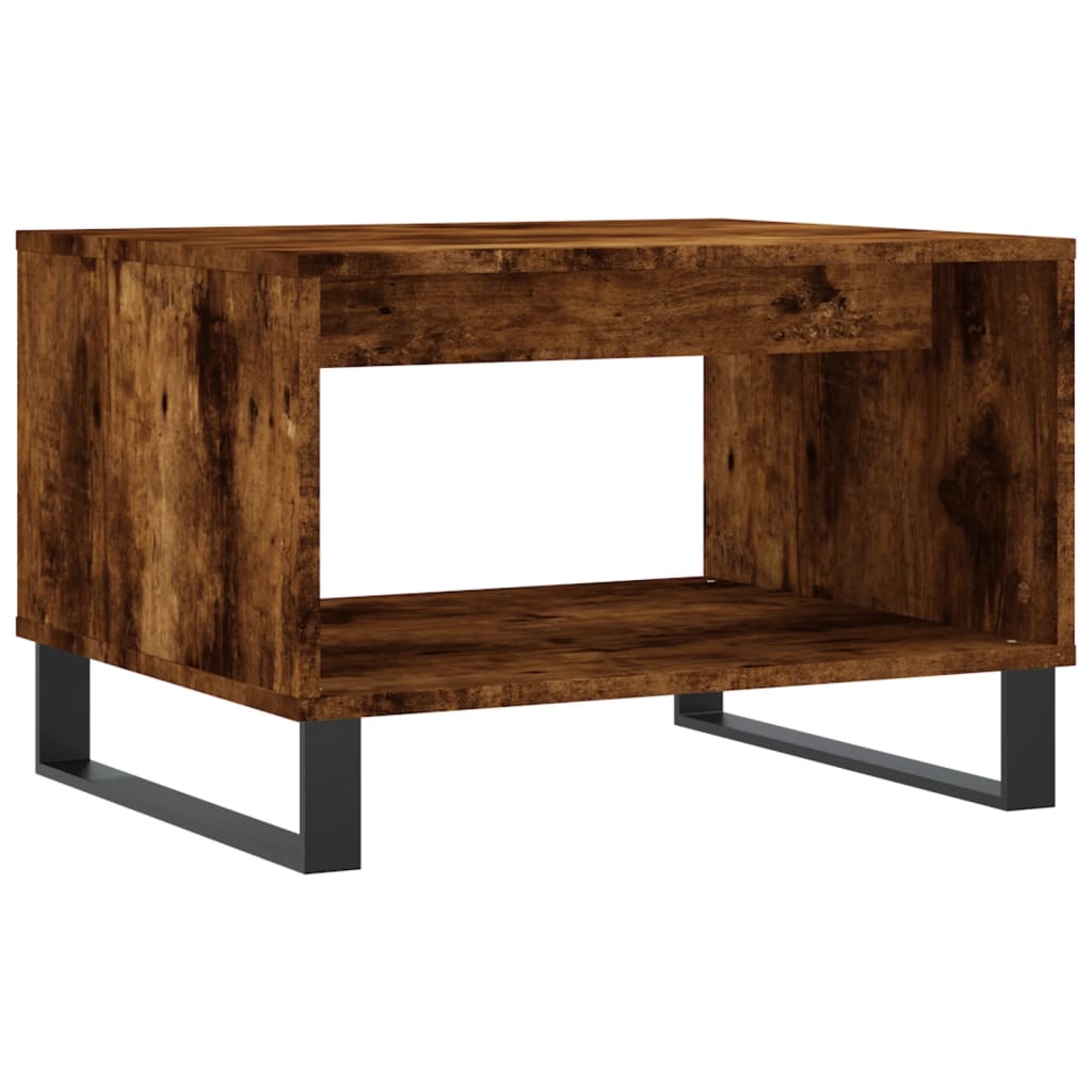 Coffee Table Smoked Oak 60x50x40 cm Engineered Wood