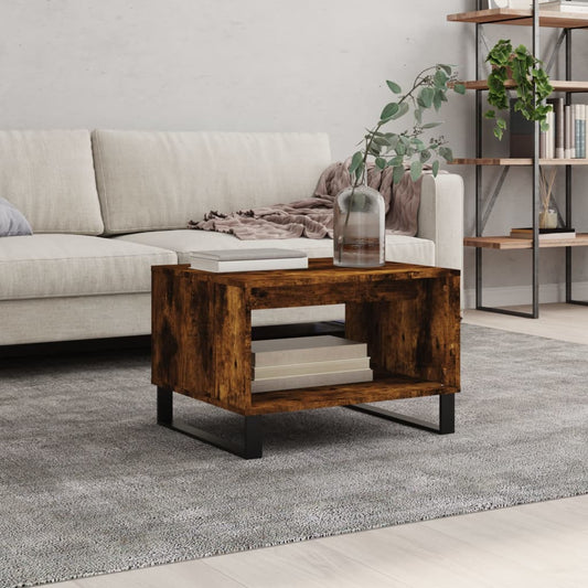 Coffee Table Smoked Oak 60x50x40 cm Engineered Wood