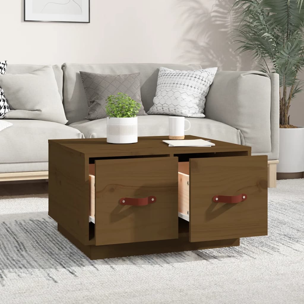 Coffee Table Honey Brown 60x53x35 cm Solid Wood Pine