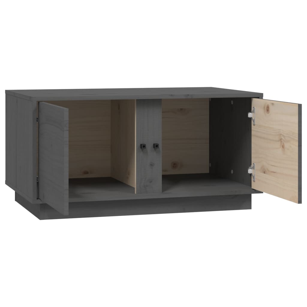 Coffee Table Grey 80x50x40 cm Solid Wood Pine