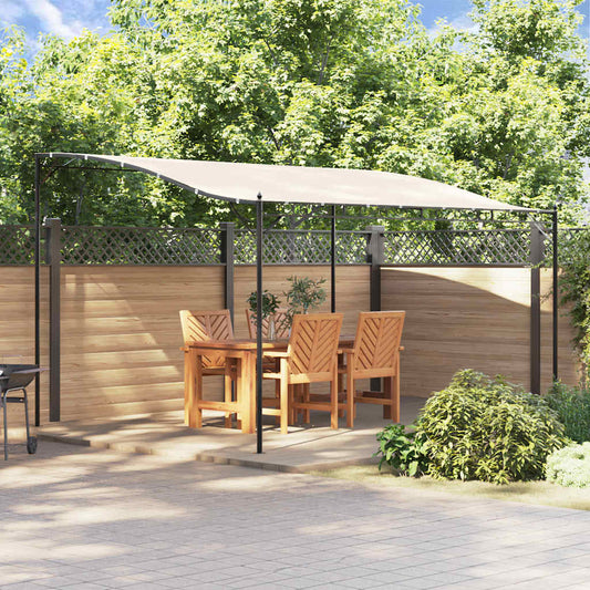 Canopy Cream 4x3 m 180 g/m² Fabric and Steel
