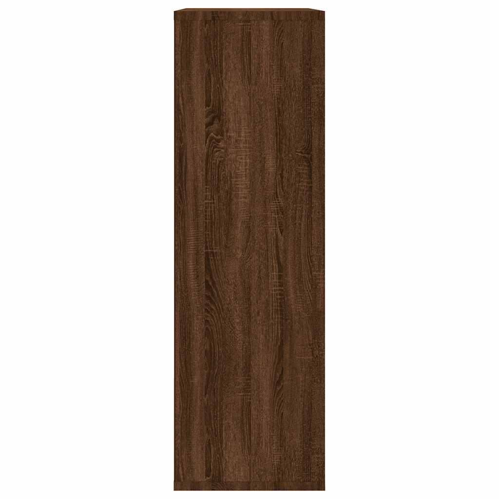 Book Cabinet/Sideboard Brown Oak 50x25x80 cm Engineered Wood