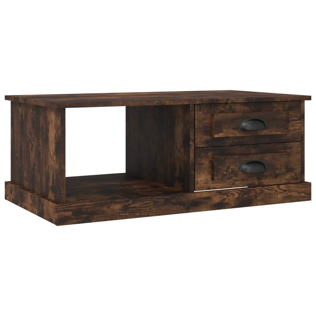 Coffee Table Smoked Oak 90x50x35 cm Engineered Wood