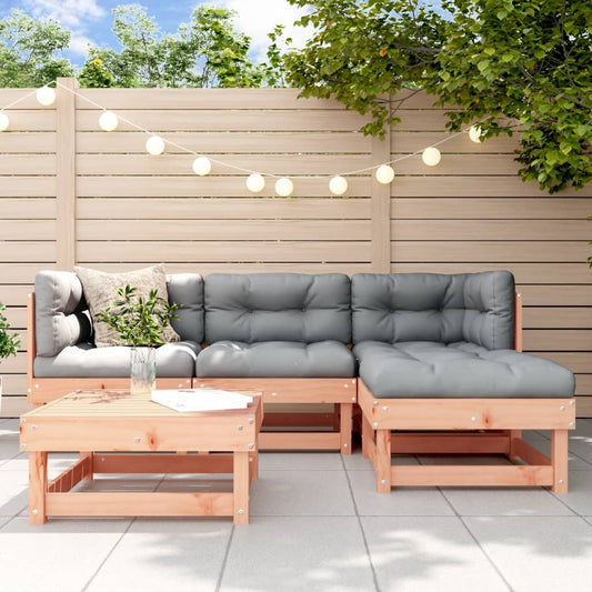 5 Piece Garden Lounge Set Solid Wood Douglas