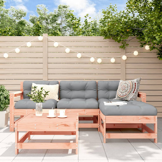 5 Piece Garden Lounge Set Solid Wood Douglas