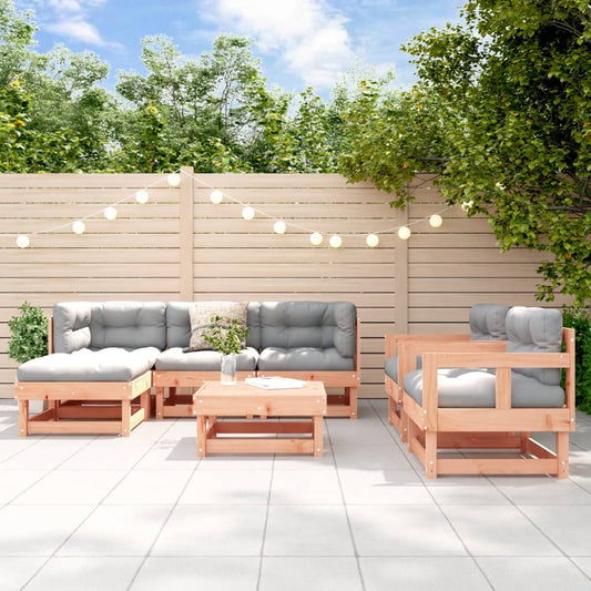 7 Piece Garden Lounge Set Solid Wood Douglas