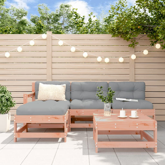 5 Piece Garden Lounge Set Solid Wood Douglas