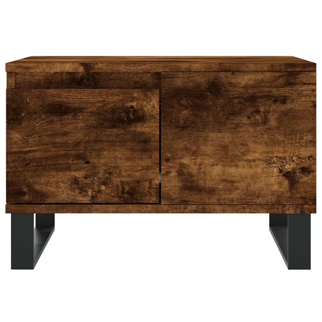 Coffee Table Smoked Oak 55x55x36.5 cm Engineered Wood