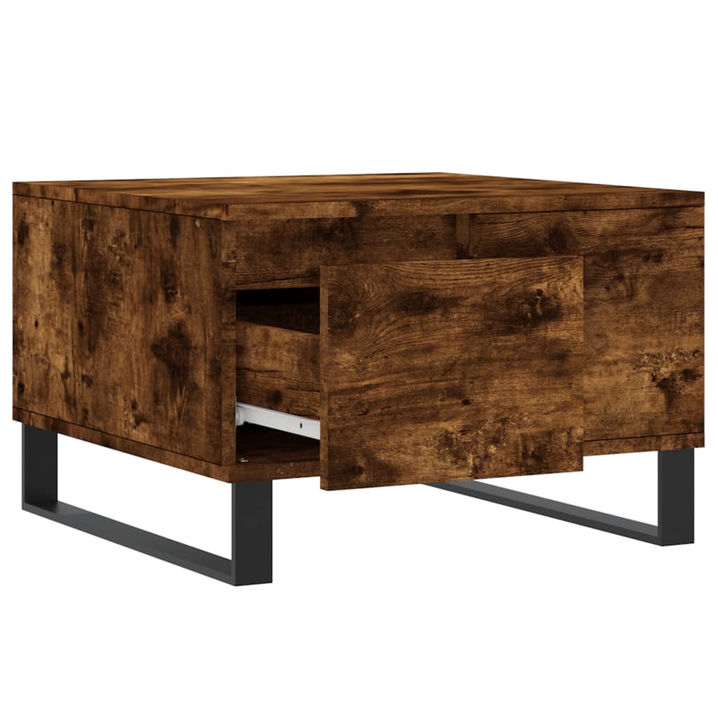 Coffee Table Smoked Oak 55x55x36.5 cm Engineered Wood