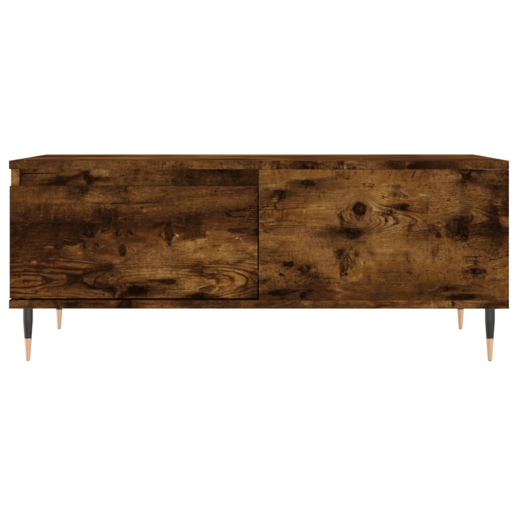 Coffee Table Smoked Oak 90x50x36.5 cm Engineered Wood