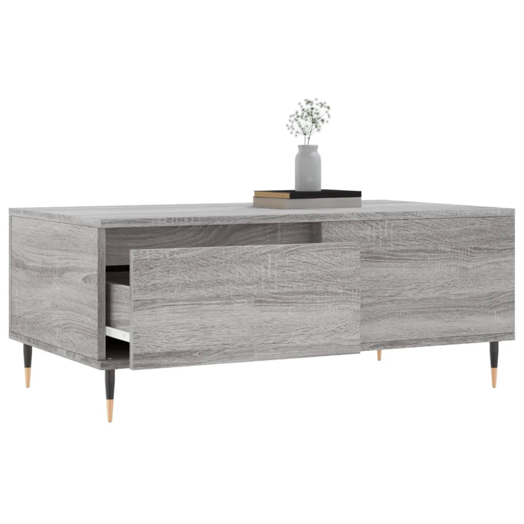 Coffee Table Grey Sonoma 90x50x36.5 cm Engineered Wood