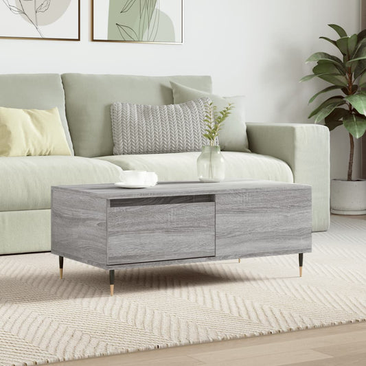 Coffee Table Grey Sonoma 90x50x36.5 cm Engineered Wood