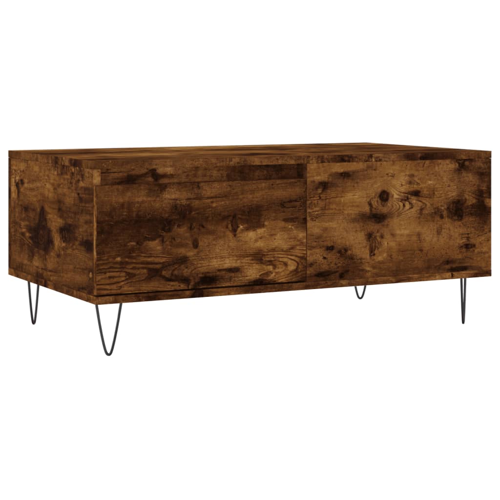 Coffee Table Smoked Oak 90x50x36.5 cm Engineered Wood
