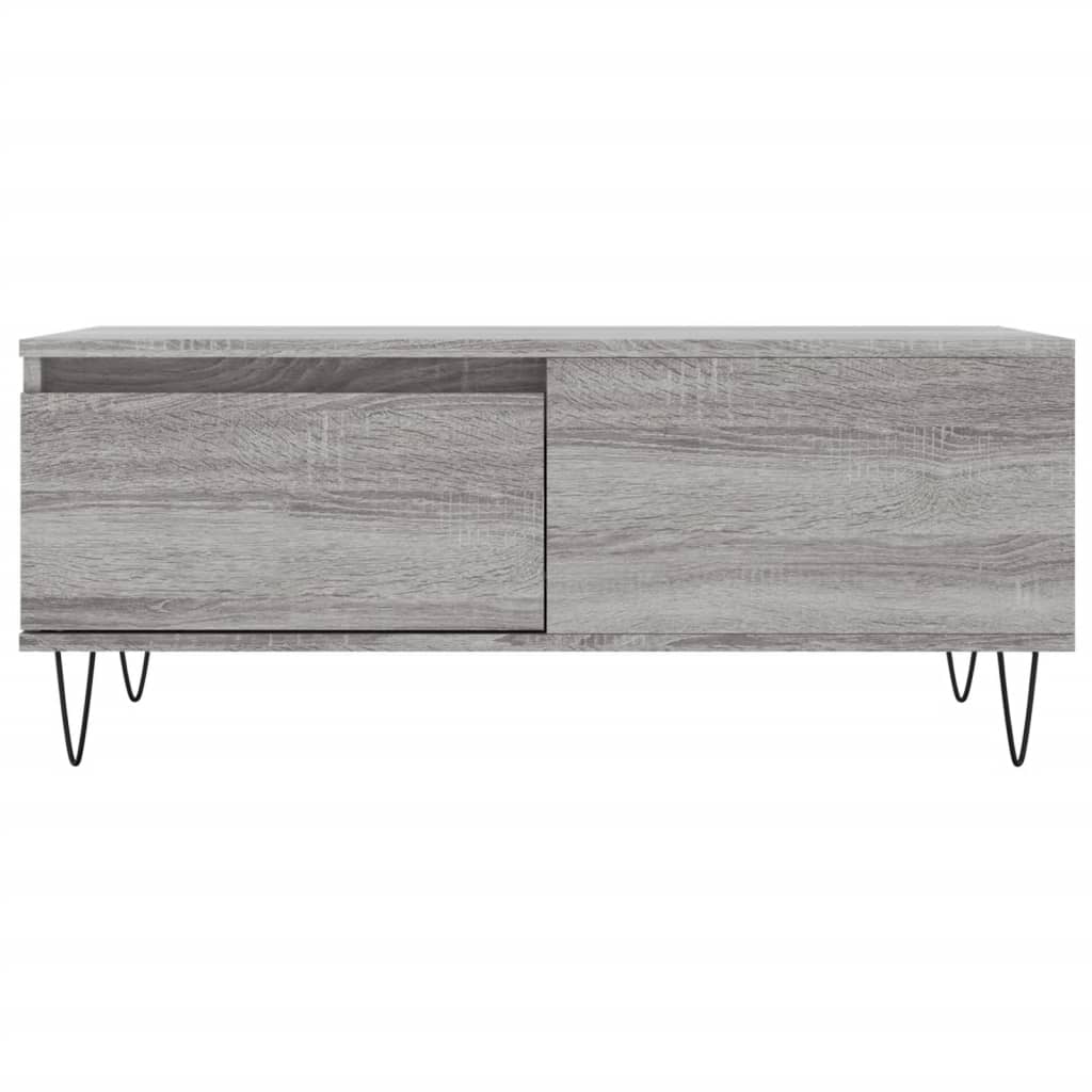 Coffee Table Grey Sonoma 90x50x36.5 cm Engineered Wood