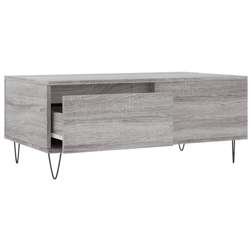 Coffee Table Grey Sonoma 90x50x36.5 cm Engineered Wood