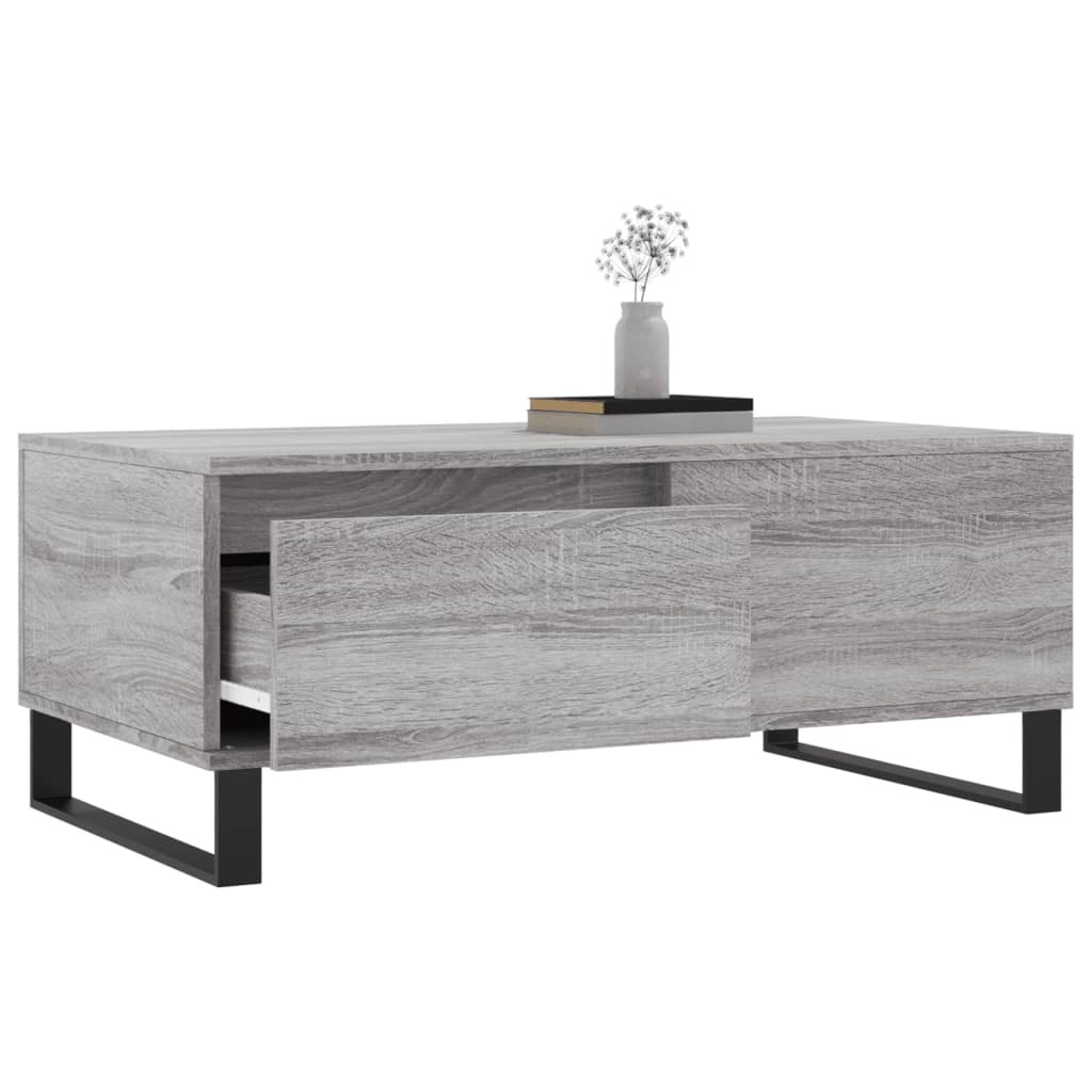 Coffee Table Grey Sonoma 90x50x36.5 cm Engineered Wood