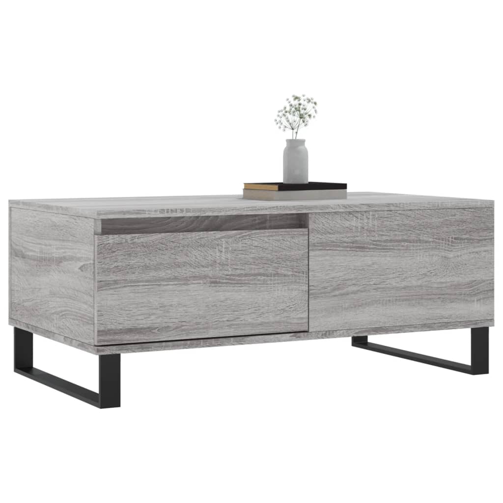 Coffee Table Grey Sonoma 90x50x36.5 cm Engineered Wood