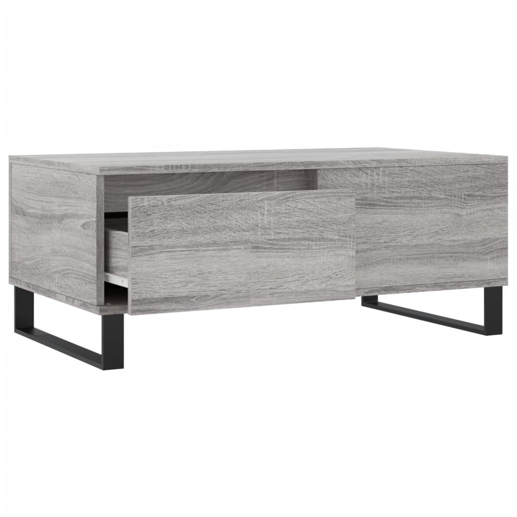 Coffee Table Grey Sonoma 90x50x36.5 cm Engineered Wood