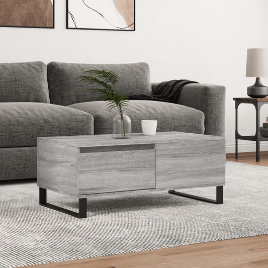Coffee Table Grey Sonoma 90x50x36.5 cm Engineered Wood