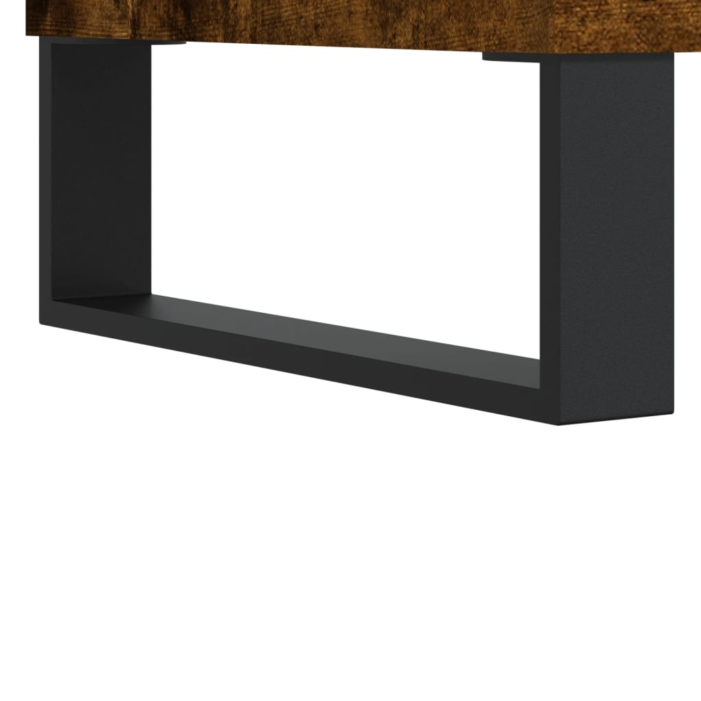3 Piece Bathroom Cabinet Set Smoked Oak Engineered Wood