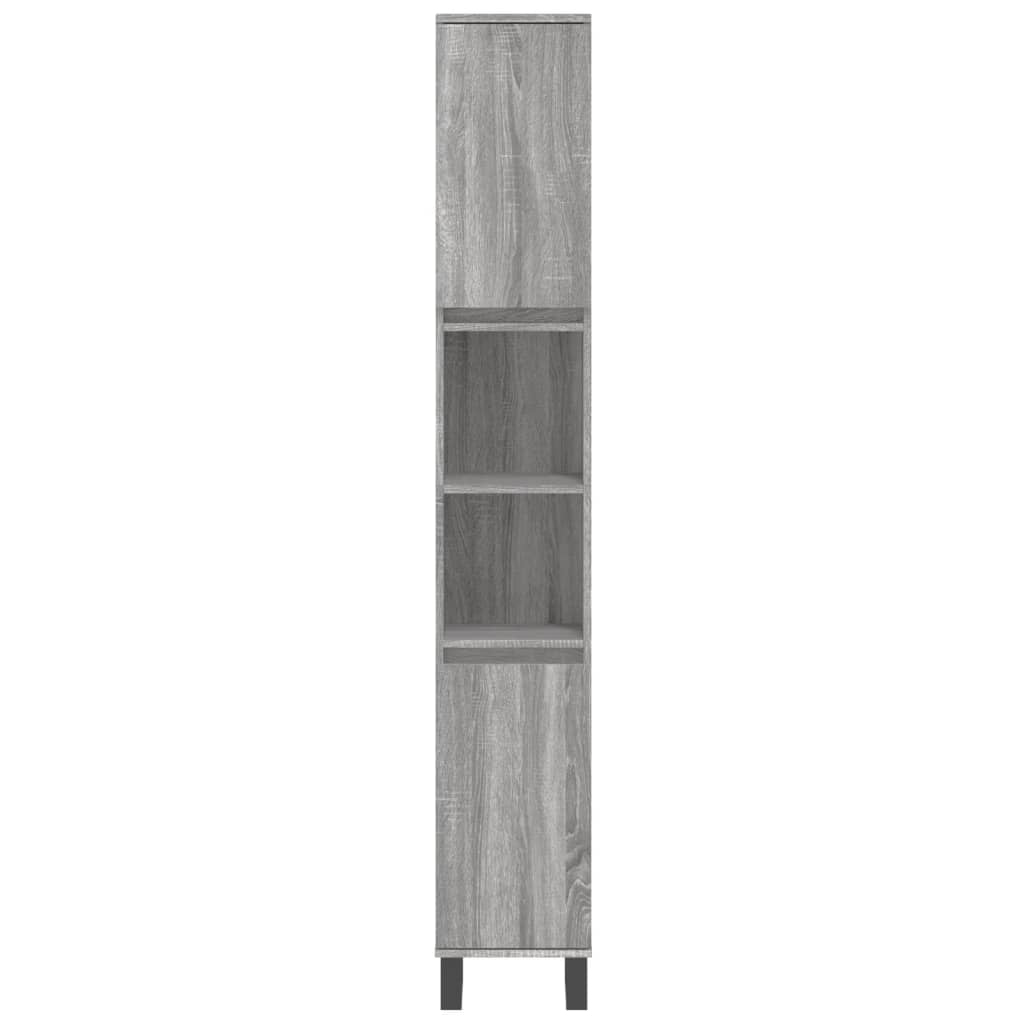 3 Piece Bathroom Cabinet Set Grey Sonoma Engineered Wood