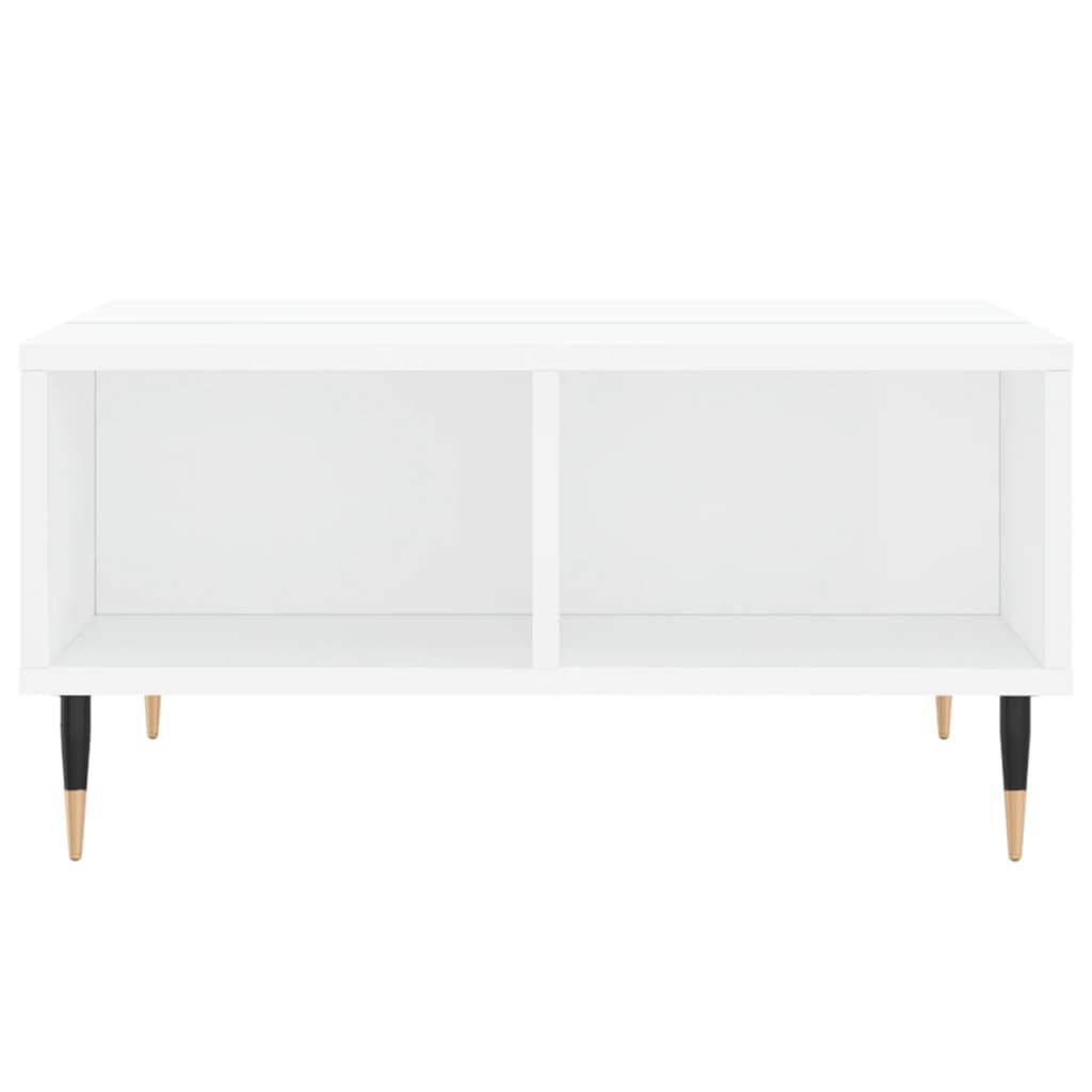 Coffee Table High Gloss White 60x60x30 cm Engineered Wood