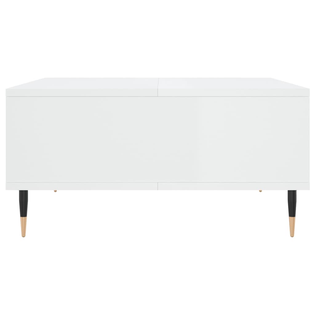 Coffee Table High Gloss White 60x60x30 cm Engineered Wood
