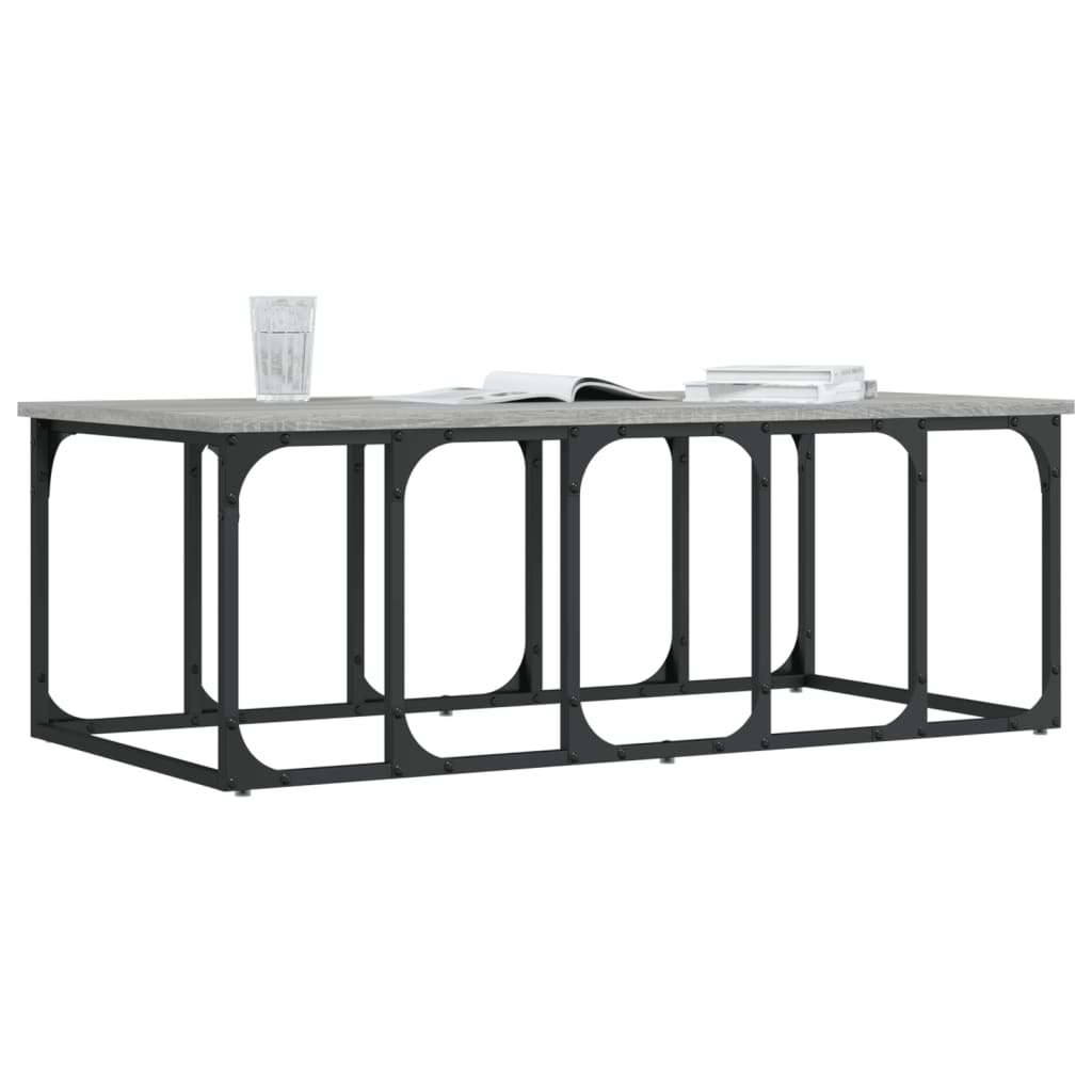 Coffee Table Grey Sonoma 100x50x35.5 cm Engineered Wood