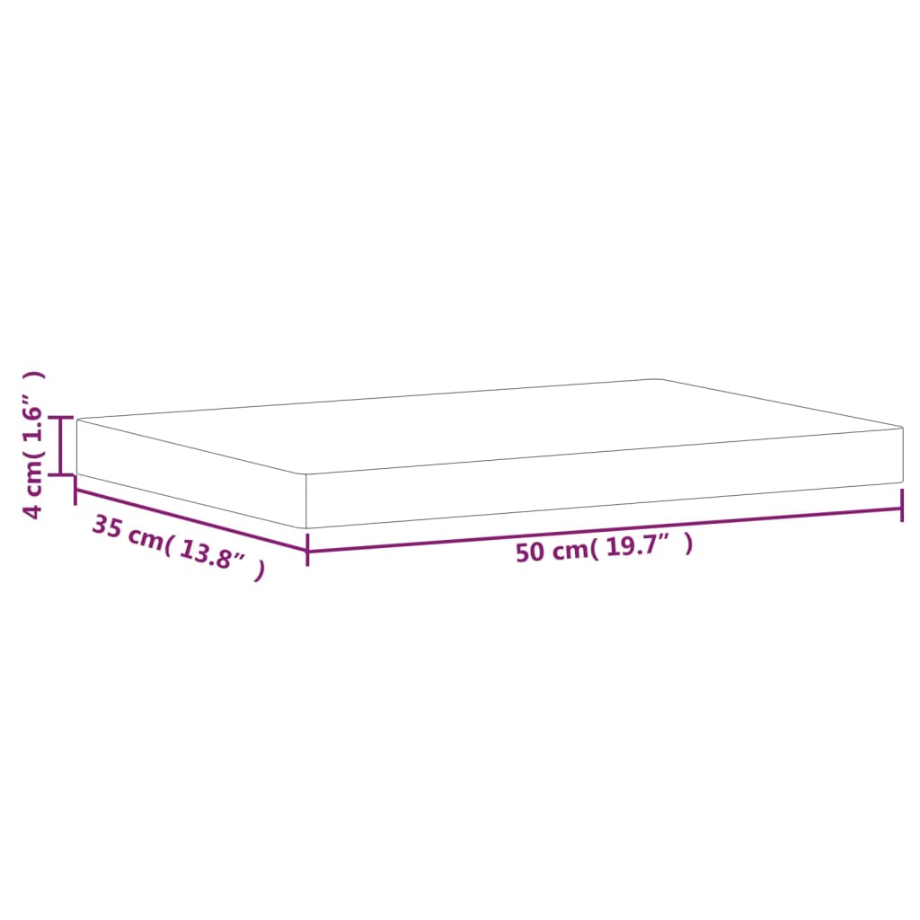 Chopping Board 50x35x4 cm Solid Wood Beech