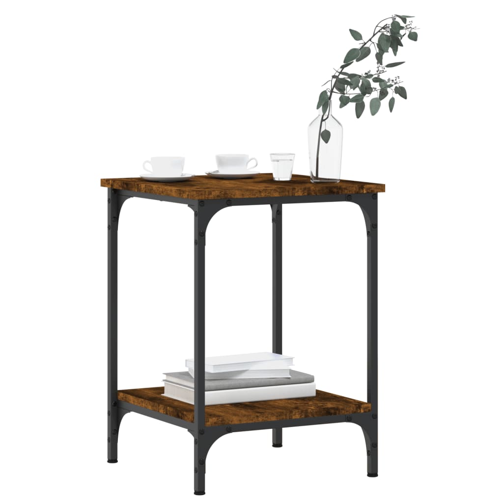 Coffee Table Smoked Oak 40x40x55 cm Engineered Wood