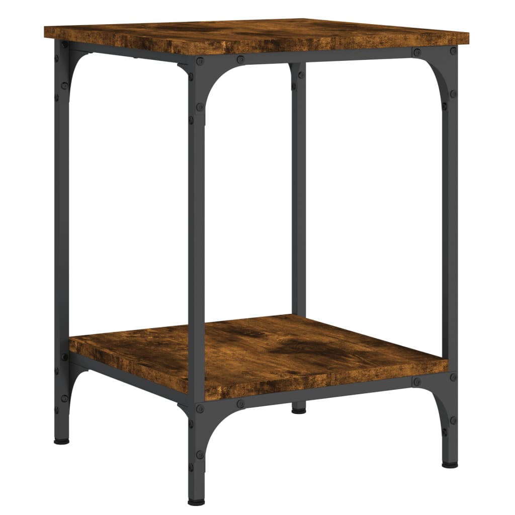Coffee Table Smoked Oak 40x40x55 cm Engineered Wood