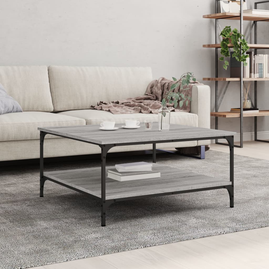 Coffee Table Grey Sonoma 80x80x40 cm Engineered Wood