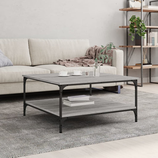Coffee Table Grey Sonoma 80x80x40 cm Engineered Wood