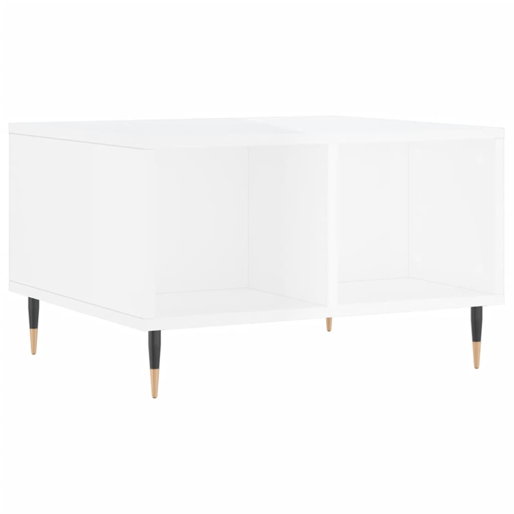 Coffee Table High Gloss White 60x50x36.5 cm Engineered Wood