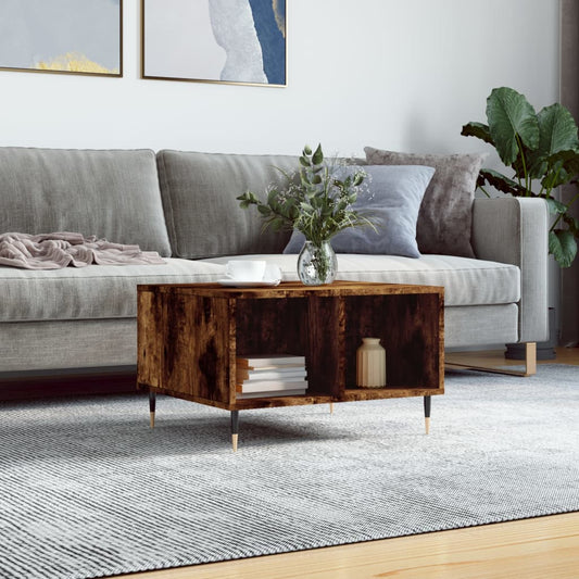 Coffee Table Smoked Oak 60x50x36.5 cm Engineered Wood