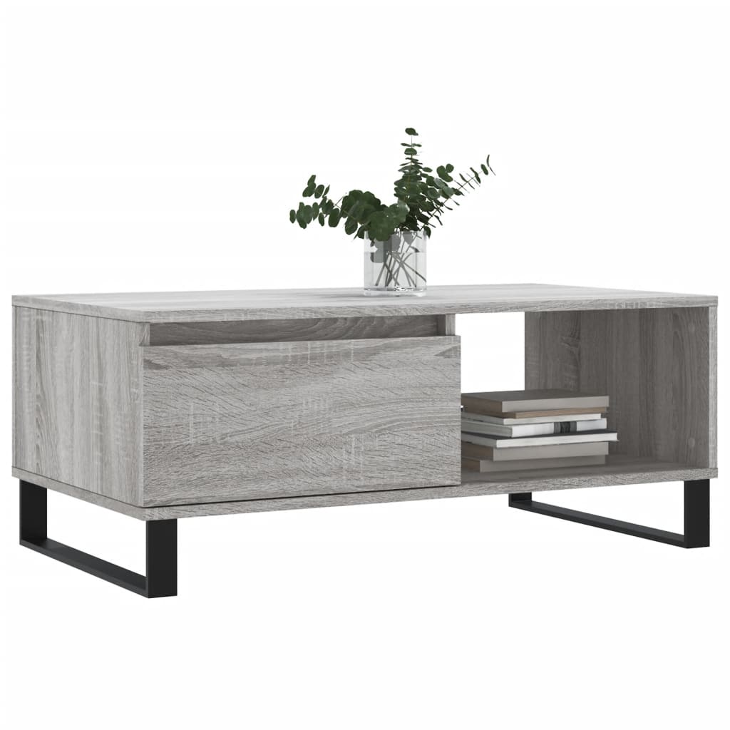 Coffee Table Grey Sonoma 90x50x36.5 cm Engineered Wood