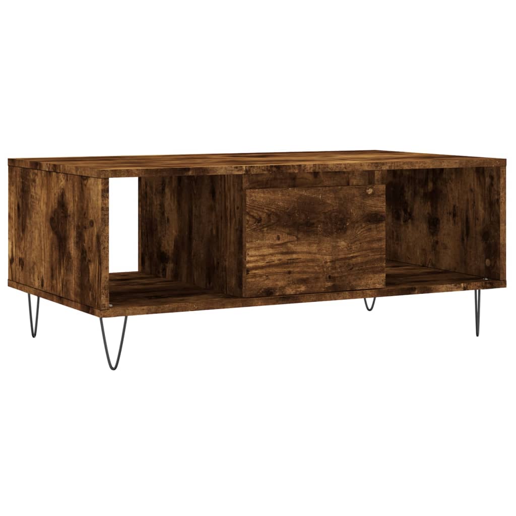Coffee Table Smoked Oak 90x50x36.5 cm Engineered Wood