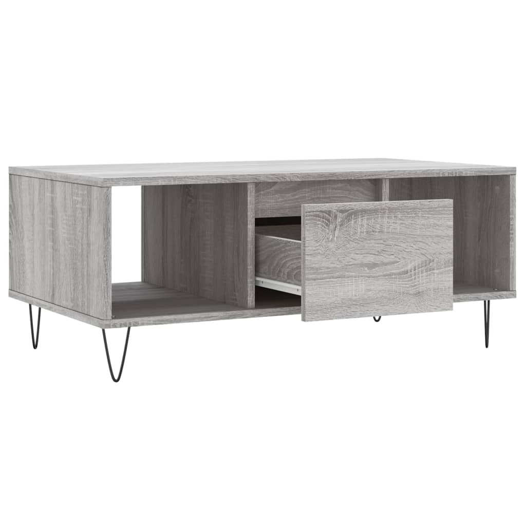 Coffee Table Grey Sonoma 90x50x36.5 cm Engineered Wood
