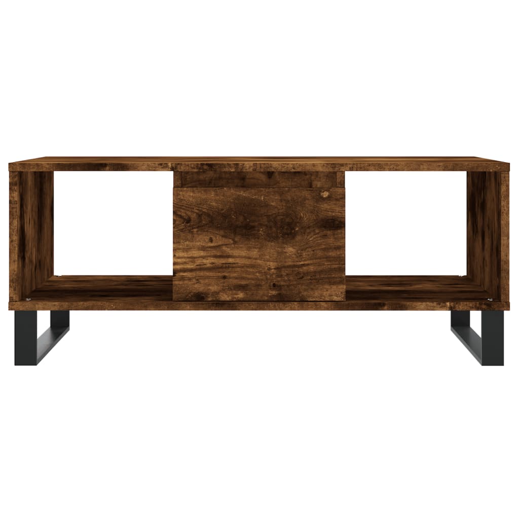 Coffee Table Smoked Oak 90x50x36.5 cm Engineered Wood