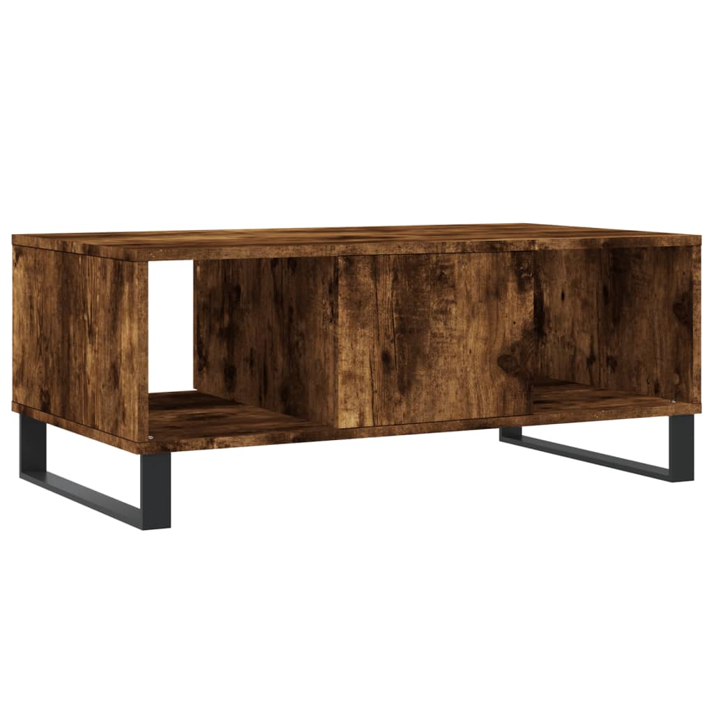 Coffee Table Smoked Oak 90x50x36.5 cm Engineered Wood