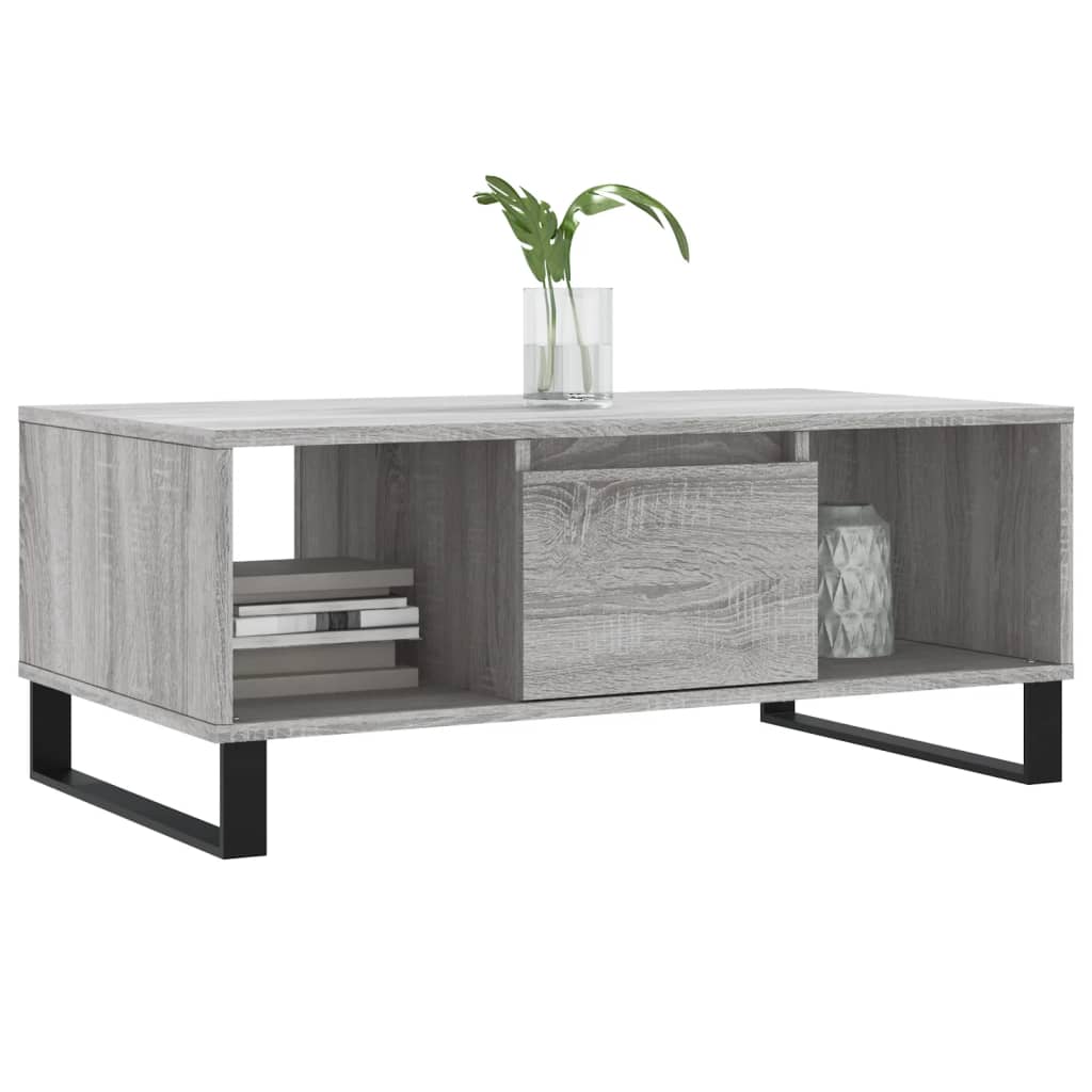 Coffee Table Grey Sonoma 90x50x36.5 cm Engineered Wood