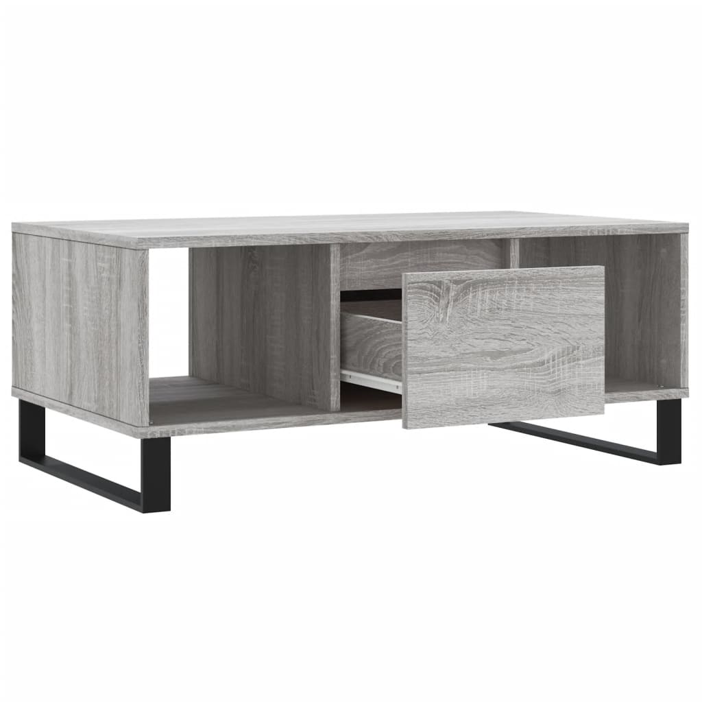 Coffee Table Grey Sonoma 90x50x36.5 cm Engineered Wood