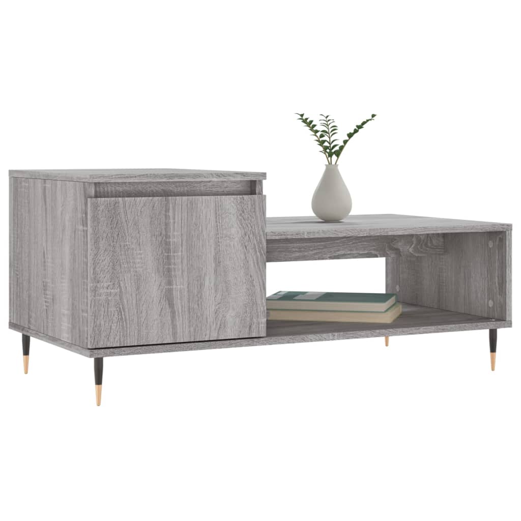 Coffee Table Grey Sonoma 100x50x45 cm Engineered Wood