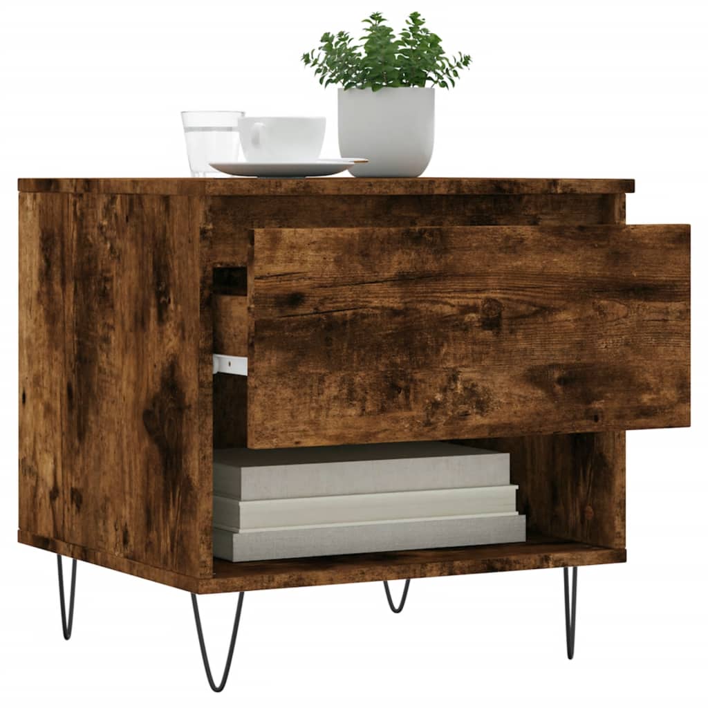 Coffee Table Smoked Oak 50x46x50 cm Engineered Wood