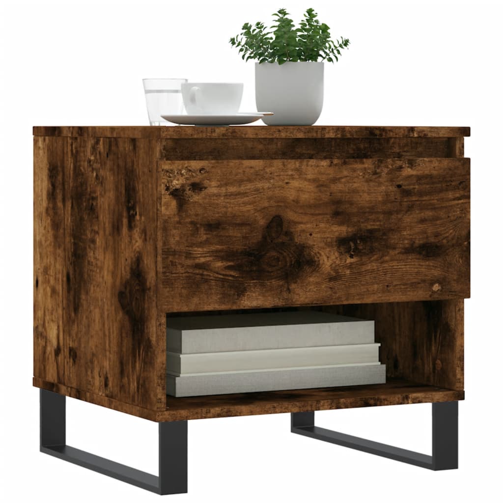 Coffee Table Smoked Oak 50x46x50 cm Engineered Wood