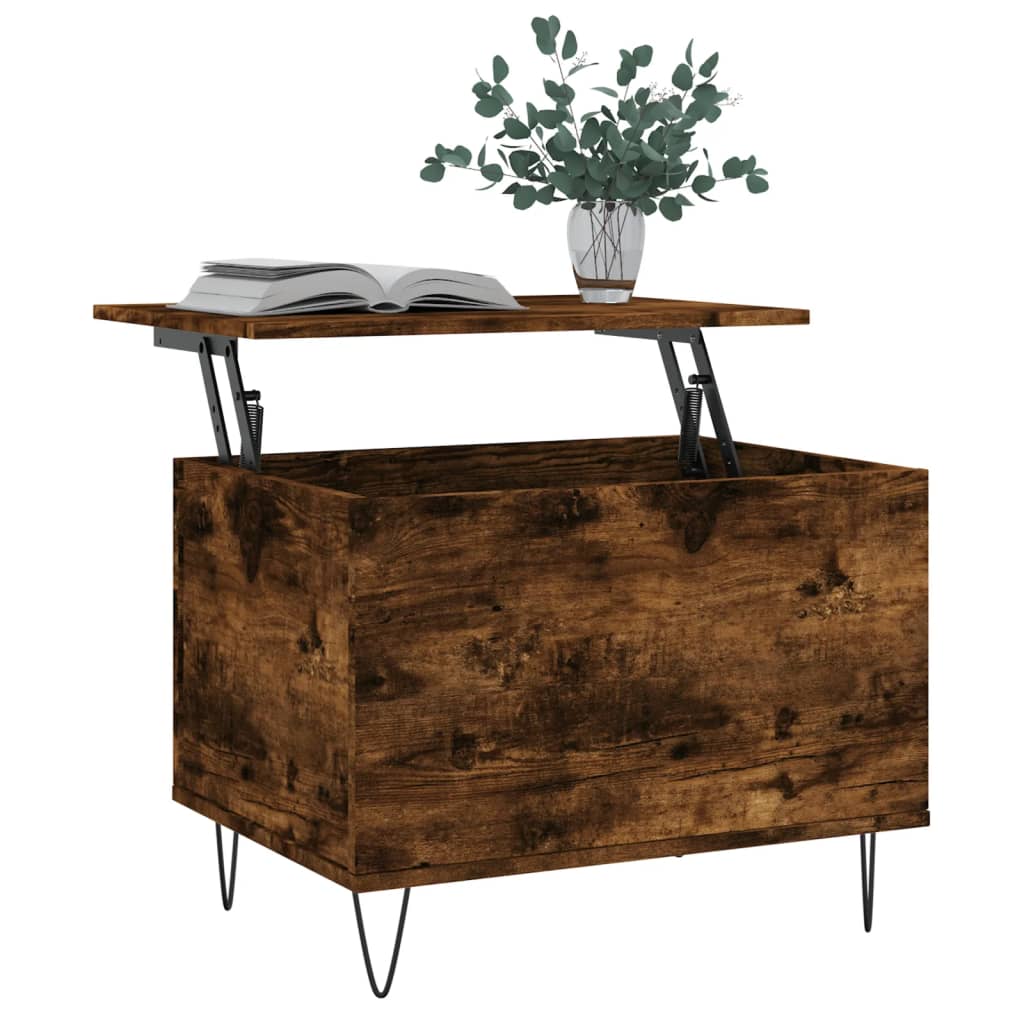 Coffee Table Smoked Oak 60x44.5x45 cm Engineered Wood
