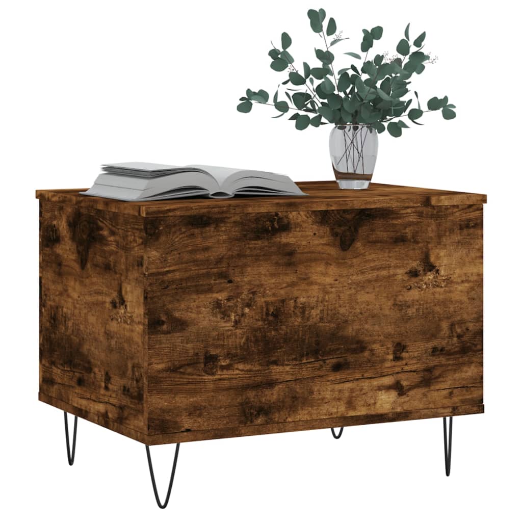 Coffee Table Smoked Oak 60x44.5x45 cm Engineered Wood