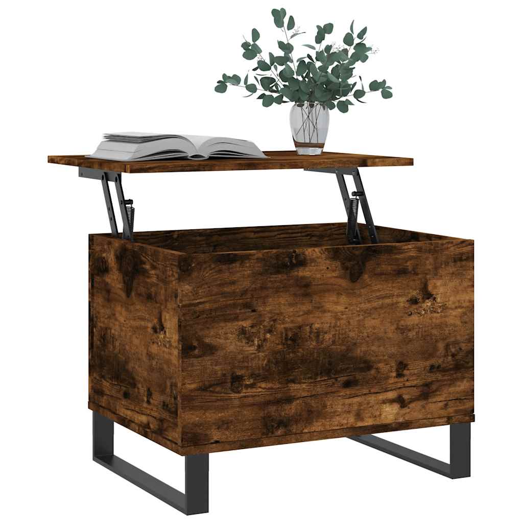Coffee Table Smoked Oak 60x44.5x45 cm Engineered Wood
