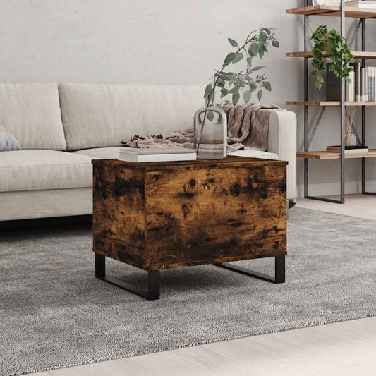 Coffee Table Smoked Oak 60x44.5x45 cm Engineered Wood